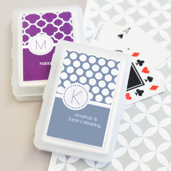 Custom Monogram, Designer Pattern Playing Cards