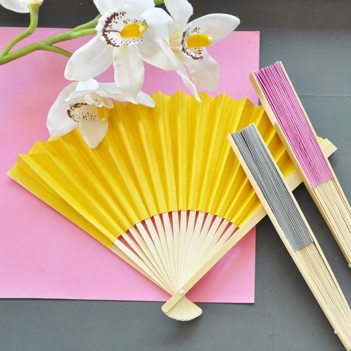 Event Blossoms Colored Paper Fans Navy
