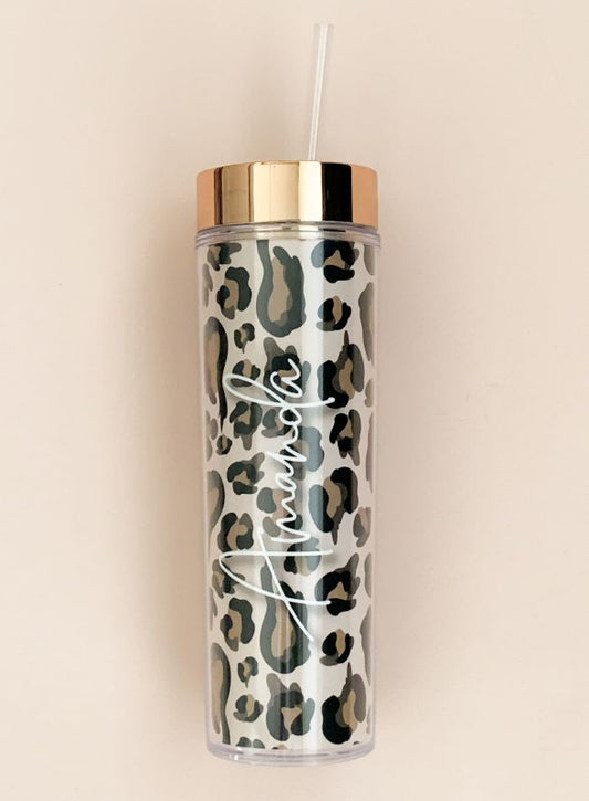 Leopard Tall Tumbler - Personalized