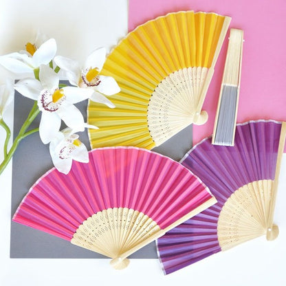 Colored Silk Fans