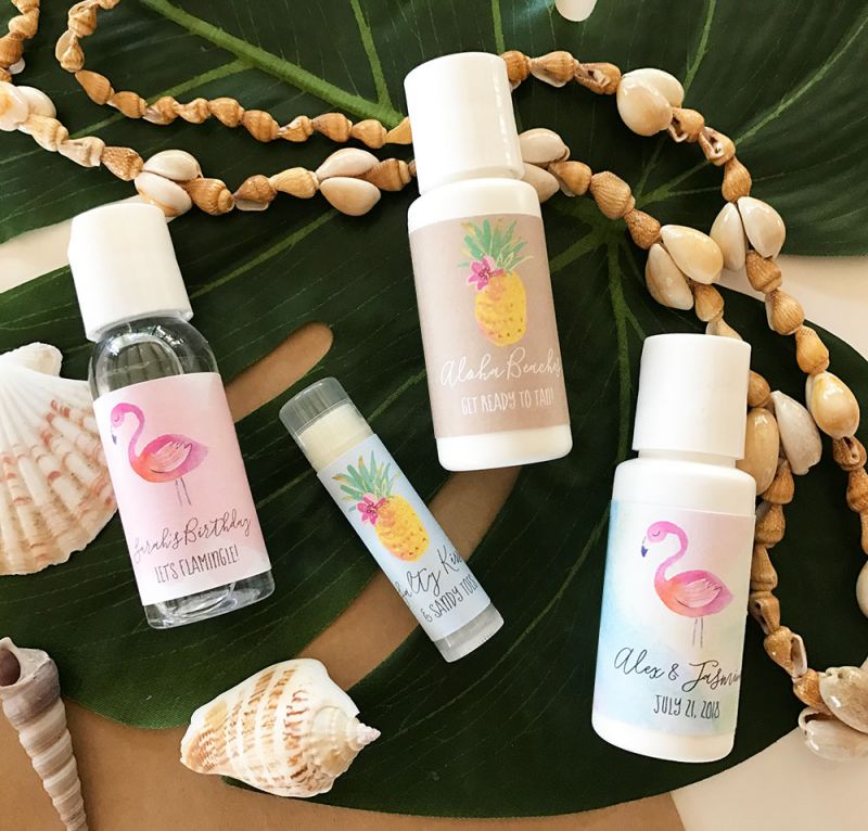 Personalized Tropical Beach Sunscreen