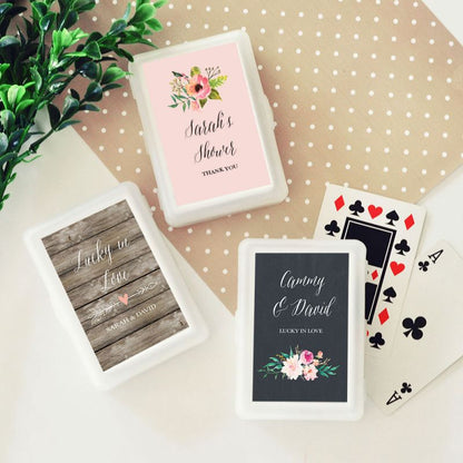 Personalized Floral Garden Playing Cards