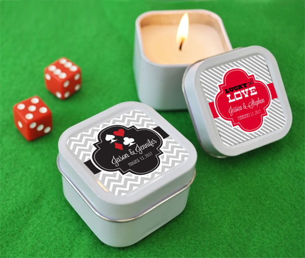 Personalized Vegas Square Candle Tins