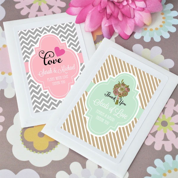 Personalized Theme Flower Seed Favors