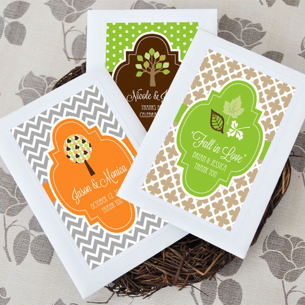 Personalized Fall Wildflower Seed Favors