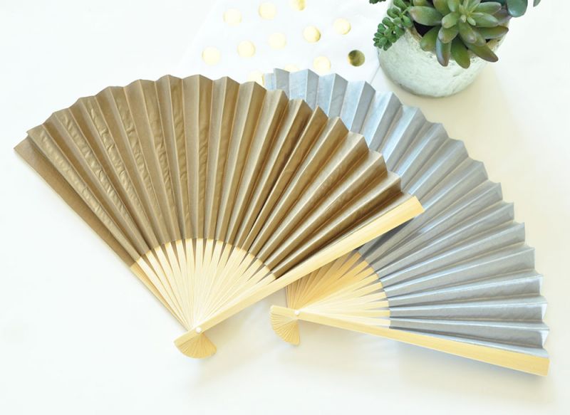 Personalized Colored Paper Fans