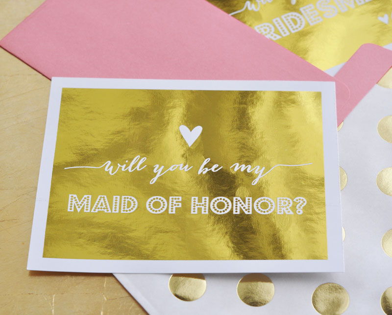 Bridesmaids & Maid of Honor Question Cards (set of 4)