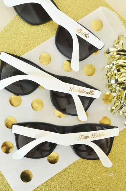 White Bridal Party Sunglasses (set of 6)