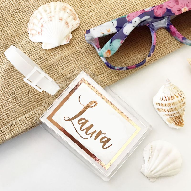 Personalized Metallic Foil Luggage Tags