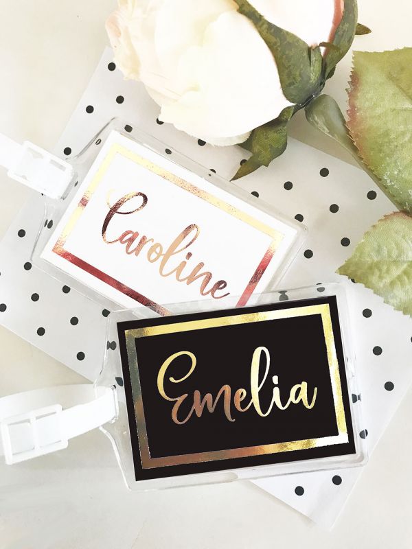 Personalized Metallic Foil Luggage Tags