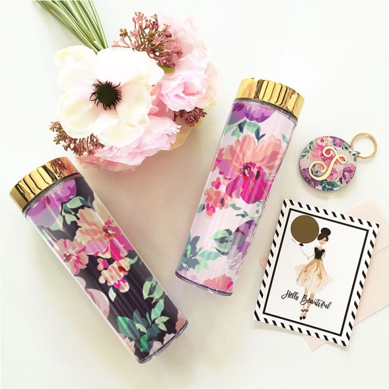 Blank Floral Tall Tumblers