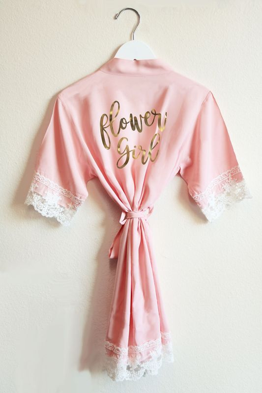 Cotton Lace Flower Girl Robes